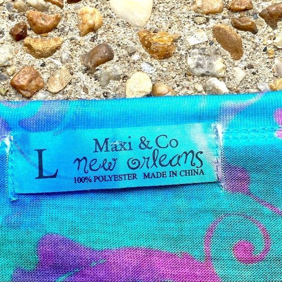 Maxi & Co New Orleans Bourbon St Colorful Top L - Picture 3 of 10
